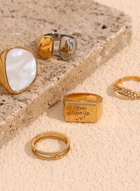 英国george melis欧美时尚气质小众复古个性手饰镀18k金几何高级