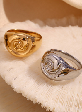 英国george melis欧美时尚小众个性复古气质手饰镀18k金铸造圆面