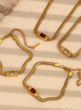 英国george melis欧美气质复古个性嘻哈小众设计款项链镀18k金蛇