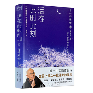 活在此时此刻 一行禅师修行手记 一本教你活出生命意义的灵性之书 讲述一行禅师真实的生活经历心灵励志自我实现内心疗愈正版书籍