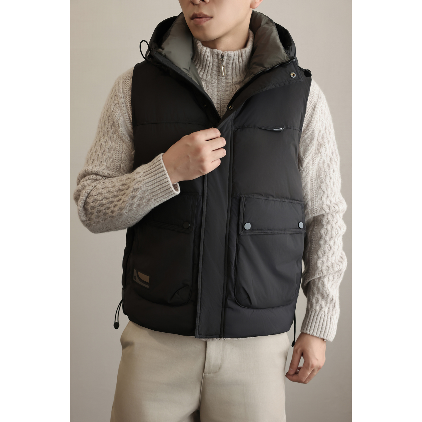 韩版潮流坎肩外套羽绒马甲男士潮