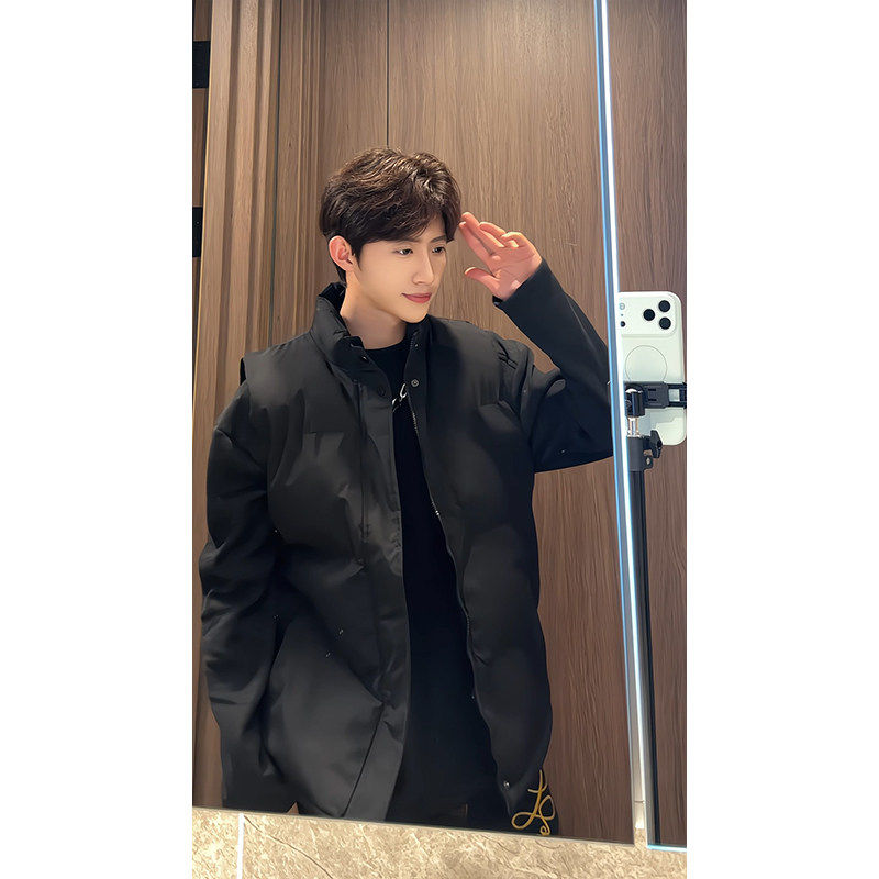 短款运动纯色简约棉马甲男2025秋冬无袖外穿背心运动叠穿立领外套,男装,常规马甲,淘宝优惠券,粉丝福利购,淘宝优惠卷