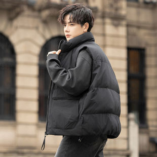 老钱风羽绒马甲男款秋冬宽松时尚保暖国标羽绒服背心百搭外穿马夹