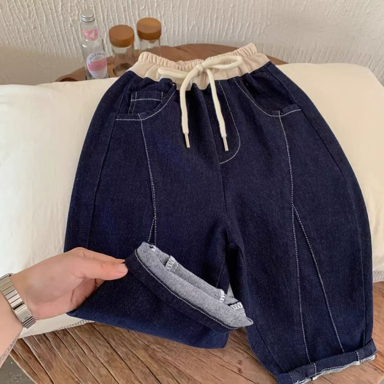 儿童牛仔裤男童哈伦长裤痞帅风2025新款秋季女童裤子韩版潮酷休闲