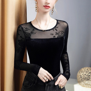 2025秋冬新款洋气摩登舞上衣女长袖交际舞服装国标拉丁练功服舞蹈