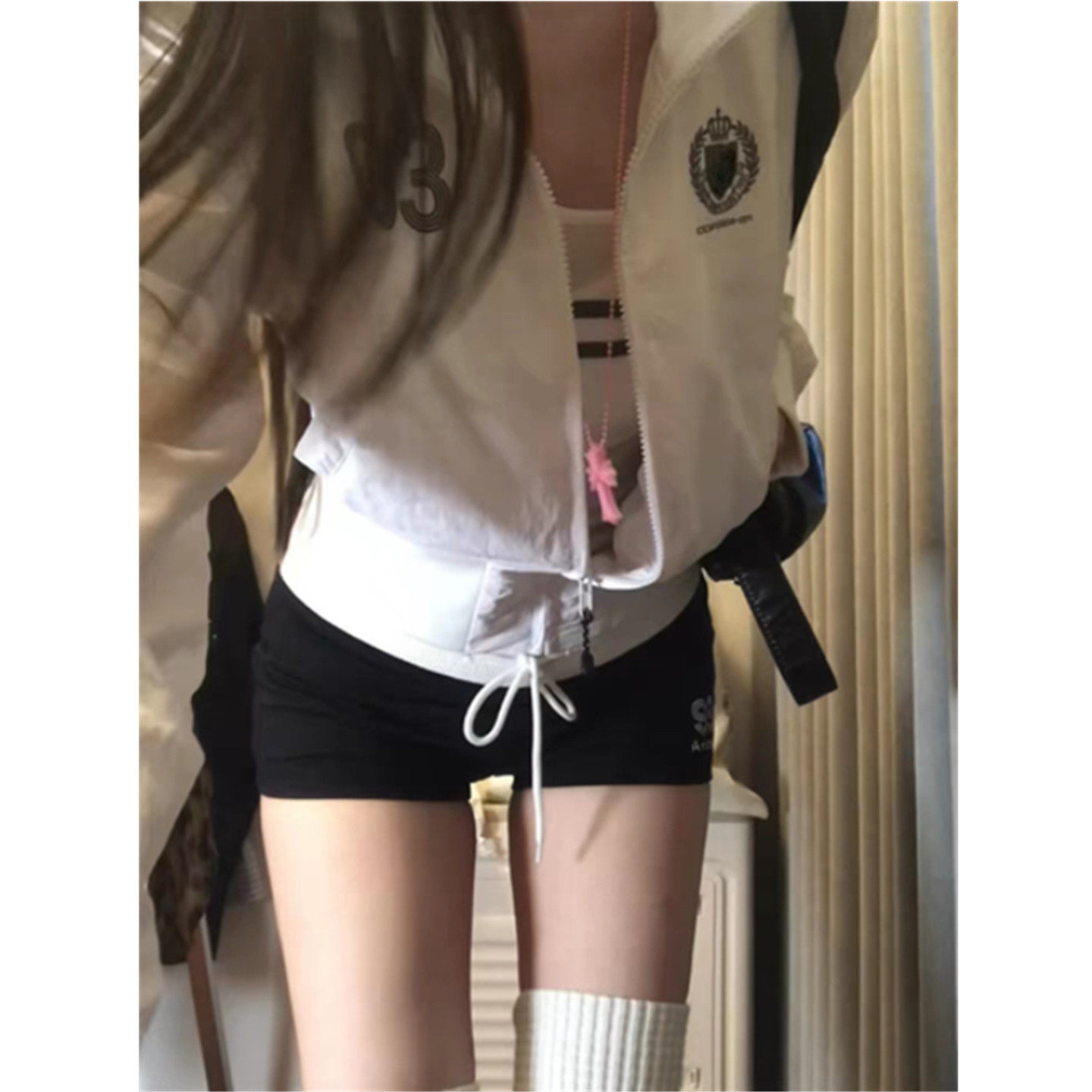 户外立领防晒衣女款夏季2026新款修身运动短款外套防紫外线防晒服