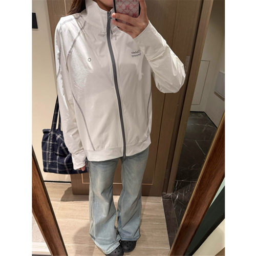 白色立领防晒衣女宽松外套防晒服