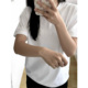 t恤女夏季 2026新款 纯色基础款 纯棉正肩圆领白色短袖 宽松半袖 上衣
