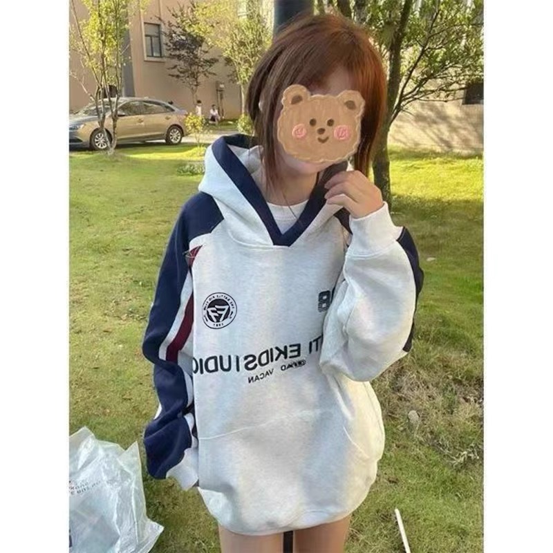 连帽卫衣女宽松oversize外套上衣