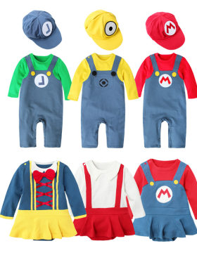 外贸原单儿童搞怪公主造型爬爬服