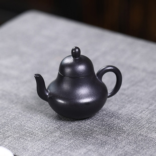 宜兴紫砂壶朱泥捂灰小品思亭壶 80ml 功夫茶具小容量泡茶壶厂家
