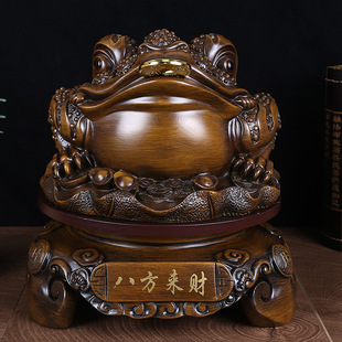 饰品 招财金蟾摆件大号三足蟾蜍开业礼品金蝉店铺办公室收银台装