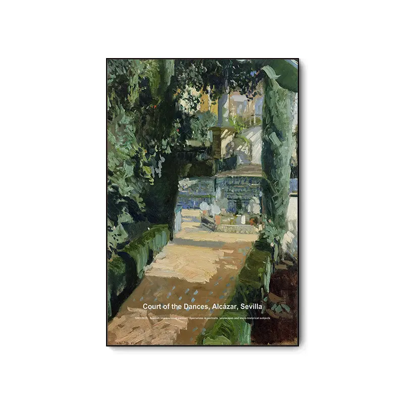 Joaquín Sorolla华金索罗艺术大师作品壁画北欧ins风卧室装饰画