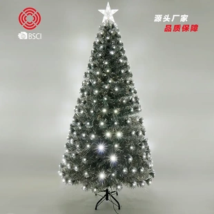 动感led灯树 跨境 圣诞节装 饰品 圣诞树智能银白光纤树