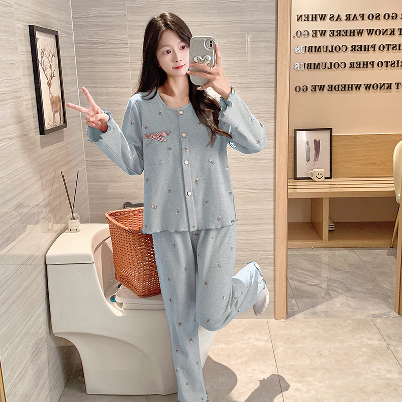阪织屋官方旗舰店2026年网红款睡衣女款高级感小个子可外穿长袖长