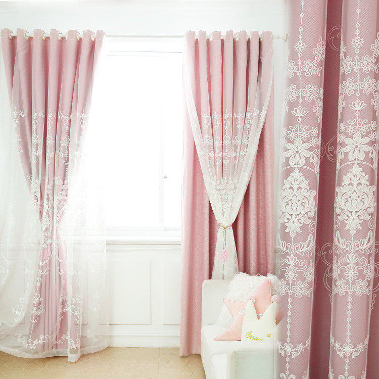 2025新款布纱一体遮光卷帘窗帘北欧简约卧室小清新欧式客厅带纱