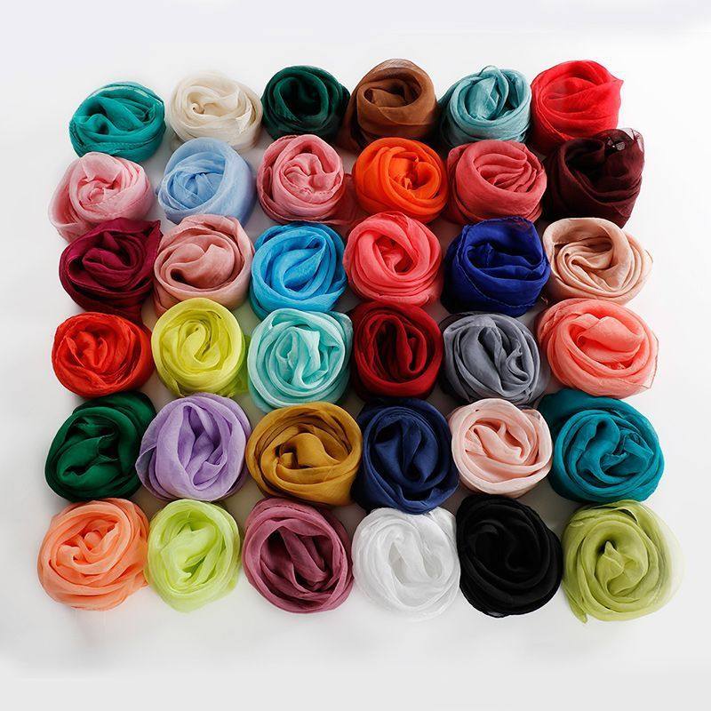 【3尺寸】方巾纯色薄款雪纺素色单色纱巾百搭舞蹈纱巾丝巾