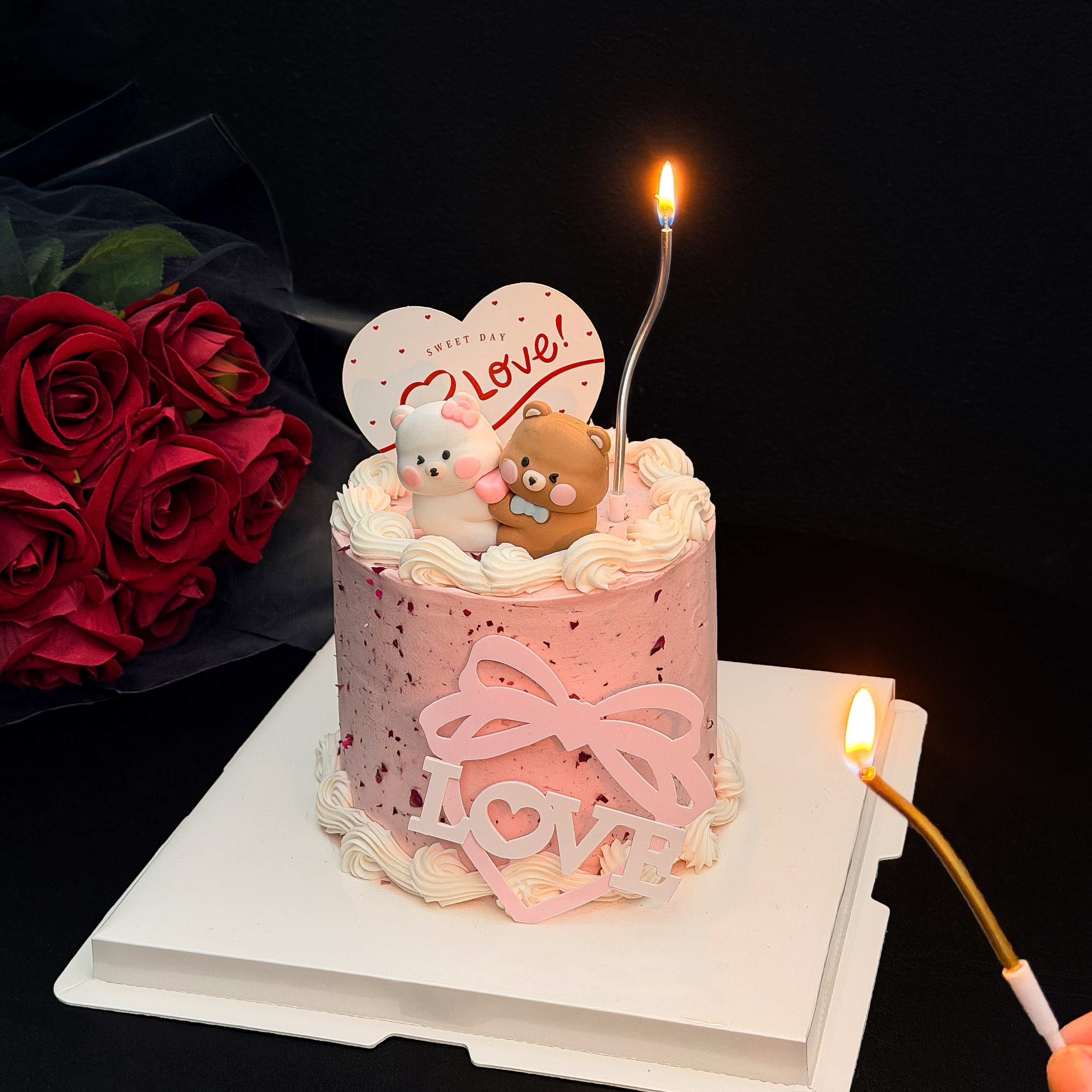 214情人节蛋糕装饰软胶连体熊摆件爱心插卡蜡烛七夕520甜品装扮,节庆用品/礼品,节日装扮用品,淘宝优惠券,粉丝福利购,淘宝优惠卷
