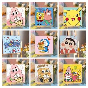 diy数字油画迪士尼卡通人物手绘油彩填色休闲儿童学生手绘礼物