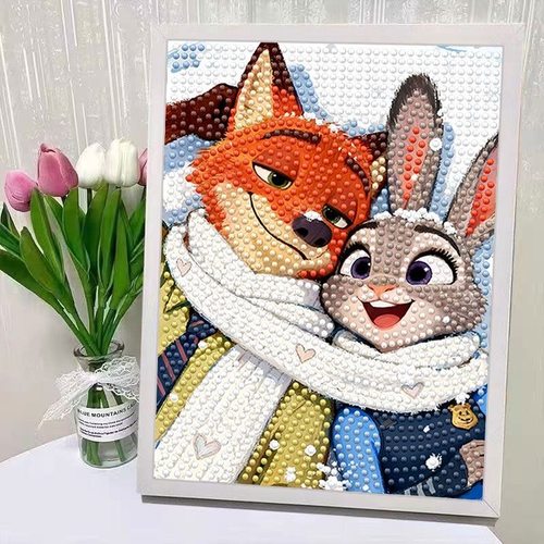 新疯狂动物城钻石画diy尼克朱迪