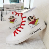 Crayon Shinchan đôi giày nhỏ màu trắng dành cho sinh viên - Plimsolls giày thể dục