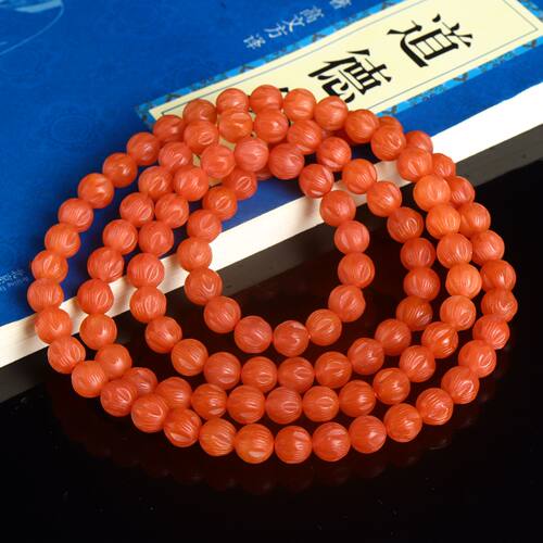 天然南红玛瑙手链百香籽佛珠手串