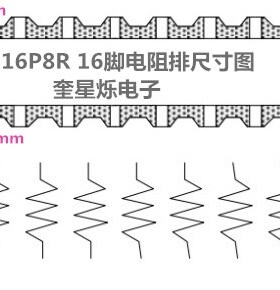 0805排阻0805X8 22K 22K*816P8R16脚8电阻排 8*2CN2A8TTE223J KOA