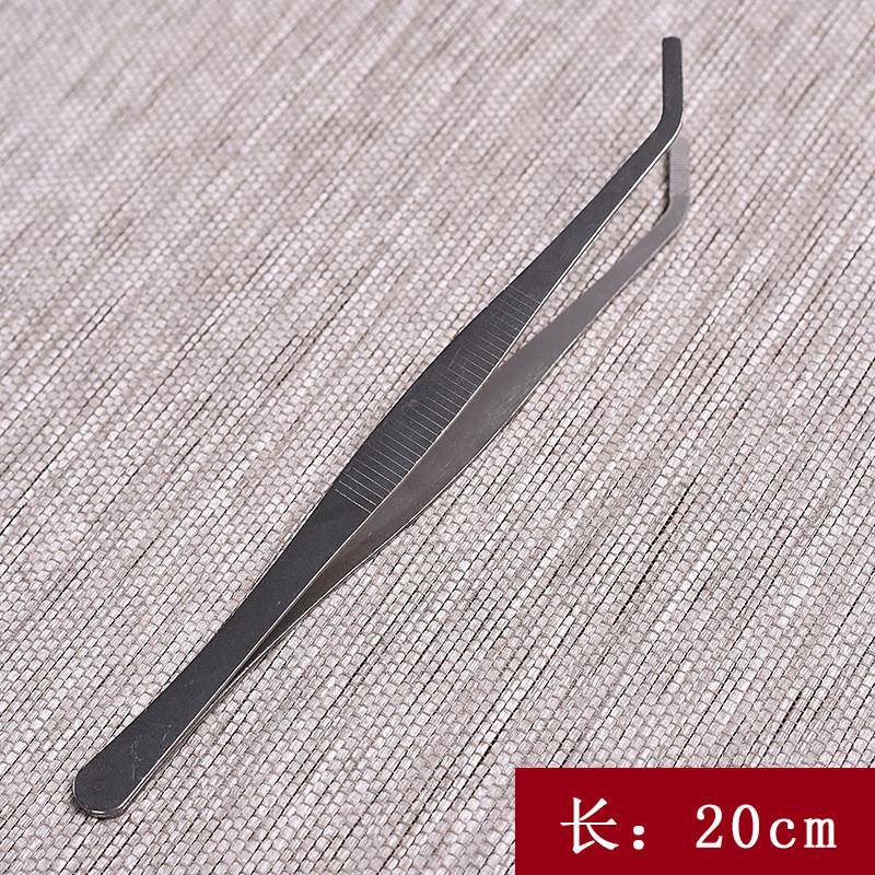 22加厚不锈钢茶夹金属镊子304夹子功夫茶具配件六君子茶道茶镊