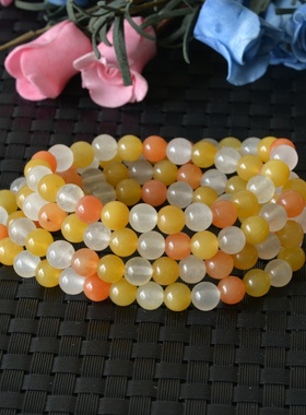 新疆天然金丝玉多圈手钏佛珠