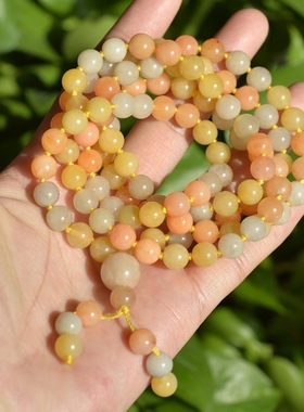 新疆天然戈壁玉多圈手钏毛衣链