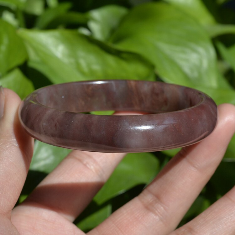 39#内径57圈正品纯天然新疆金丝玉紫罗兰手镯紫色紫气东来