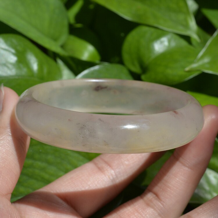 34#内径59圈正品纯天然新疆金丝玉紫罗兰手镯紫色紫气东来