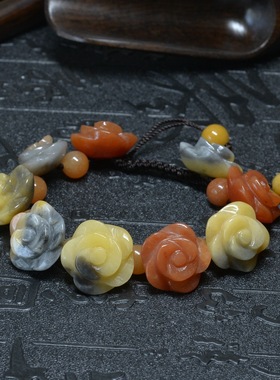 天然新疆手链彩玉