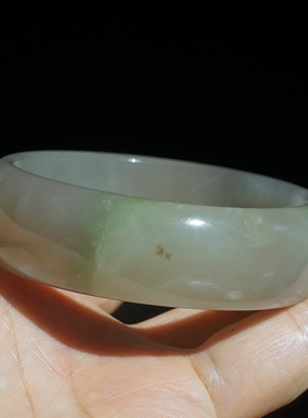 15#内径56.5mm和田玉手镯天然正品轮胎圈手镯