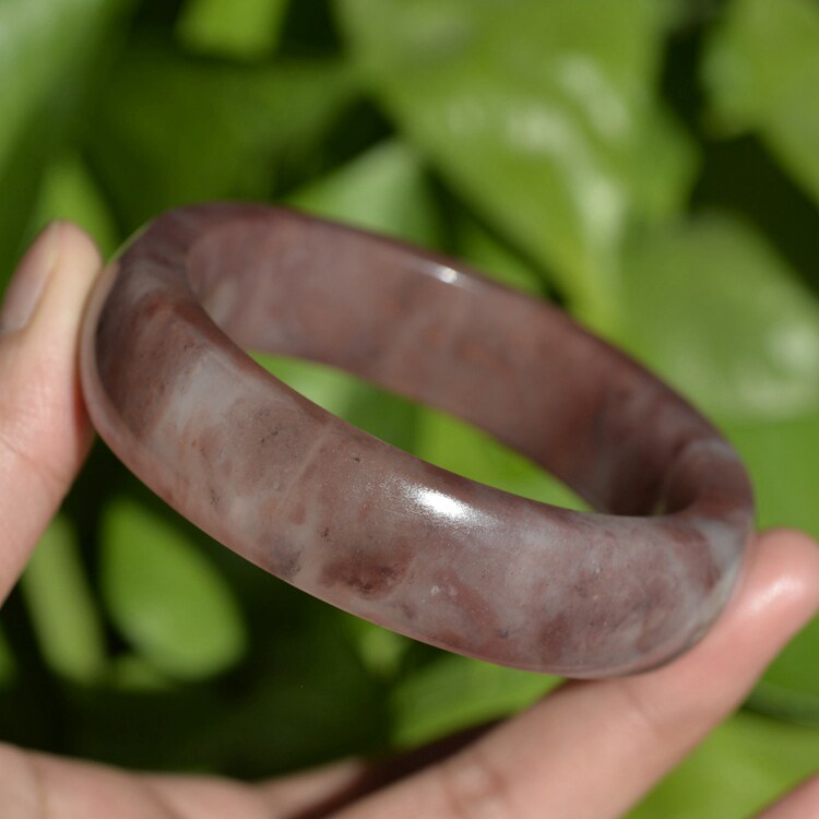 内径58.5圈63#正品纯天然新疆金丝玉紫罗兰手镯紫色紫气东来