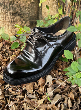 欢哥/小皮鞋女英伦mantova2024新品固特异手工鞋复古马臀皮德比鞋