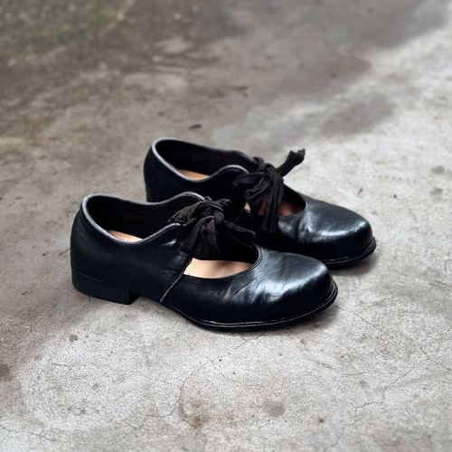 欢哥2026年新款水洗马皮玛丽珍鞋女镂空单鞋舒适浅口芭蕾舞鞋
