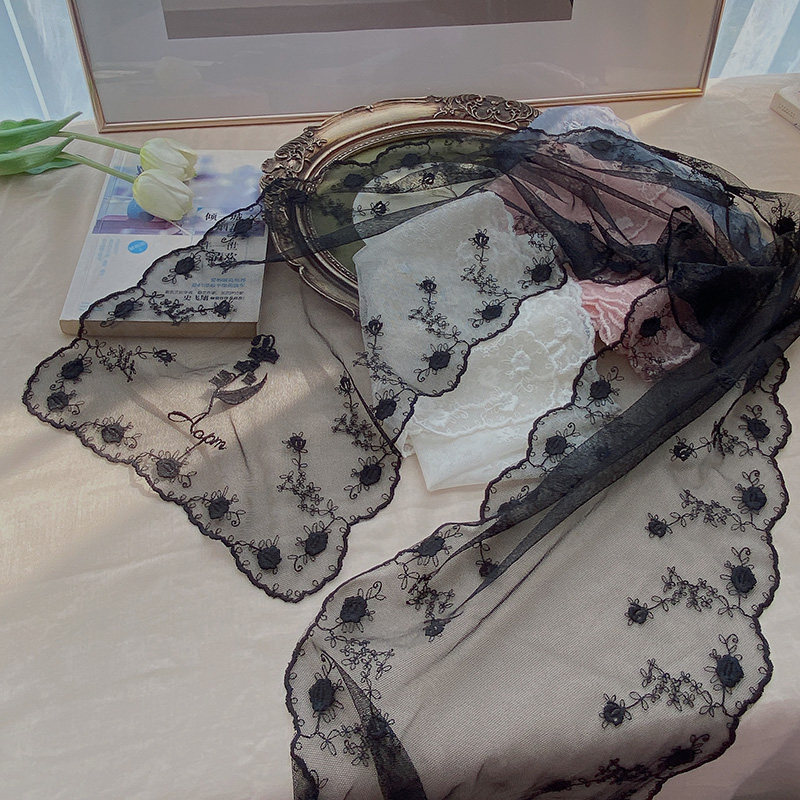 轻柔甜美薄款蕾丝花边小围巾2026春季新款韩版女蕾丝刺绣丝巾领巾,服饰配件/皮带/帽子/围巾,围巾/丝巾/披肩,淘宝优惠券,粉丝福利购,淘宝优惠卷