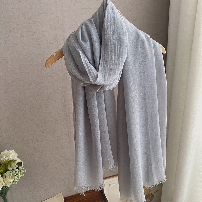 高雅浅灰色纯棉手感秋冬季女素色棉麻围巾 舒适解压春秋休闲丝巾,服饰配件/皮带/帽子/围巾,围巾/丝巾/披肩,淘宝优惠券,粉丝福利购,淘宝优惠卷