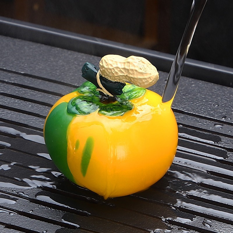 好柿花生变色茶宠摆件精品可养仿真水果茶玩茶盘配件小摆设装饰品