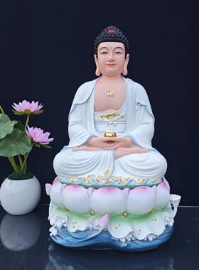 厂家新款摆件佛像大日如来佛药师佛树脂彩绘家用佛堂祠庙供奉神像