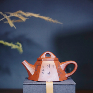 霸王石瓢壶宜兴紫砂壶原矿紫泥六方壶家用泡茶壶厂家直供密文代发