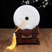 天然玉石平安扣摆件酒柜装 博古架招财摆件礼品 饰品客厅办公室