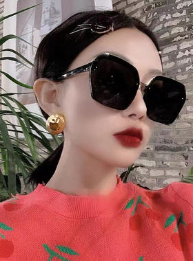 GARRAS太阳镜女士防紫外线偏光开车小脸防滑gm墨镜女遮阳大框大脸