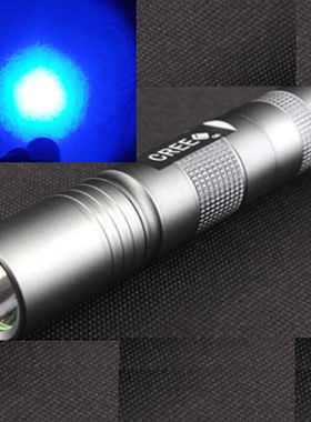 大功率3W5W紫光手电筒UV荧光灯强光375nm395nm405nm410nm420nm3w3