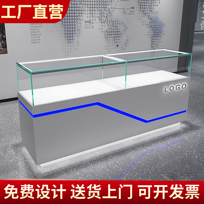 创意造型烤漆产品展示柜加工铸造机械零件公司展会展厅展览摆放柜