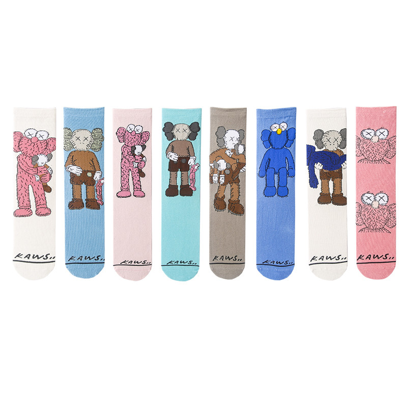 袜子女男女春秋中筒袜ins个性街头高筒潮牌袜春秋季棉袜长袜潮