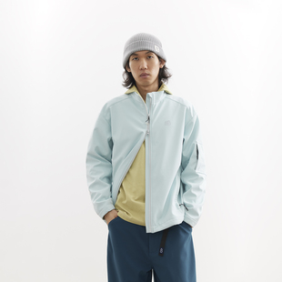 吃茶去chichaqu25秋冬户外三防防风防泼水带绒软壳立领冲锋夹克