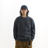 吃茶去chichaqu25秋冬重磅全棉圆领卫衣复古宽松加厚纯棉刺绣麻雀