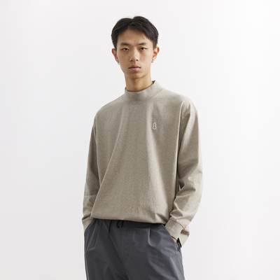 吃茶去chichaqu25经典全棉保暖半高领领长袖T恤城市休闲男女